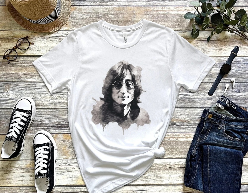 John Lennon Painting Tshirt John Lennon Portrait Shirt